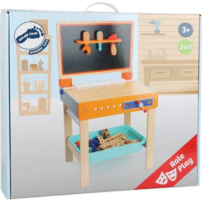 small foot Werkbank mit Maltisch ab 3 Jahren - Spielzeug - Sonderposten