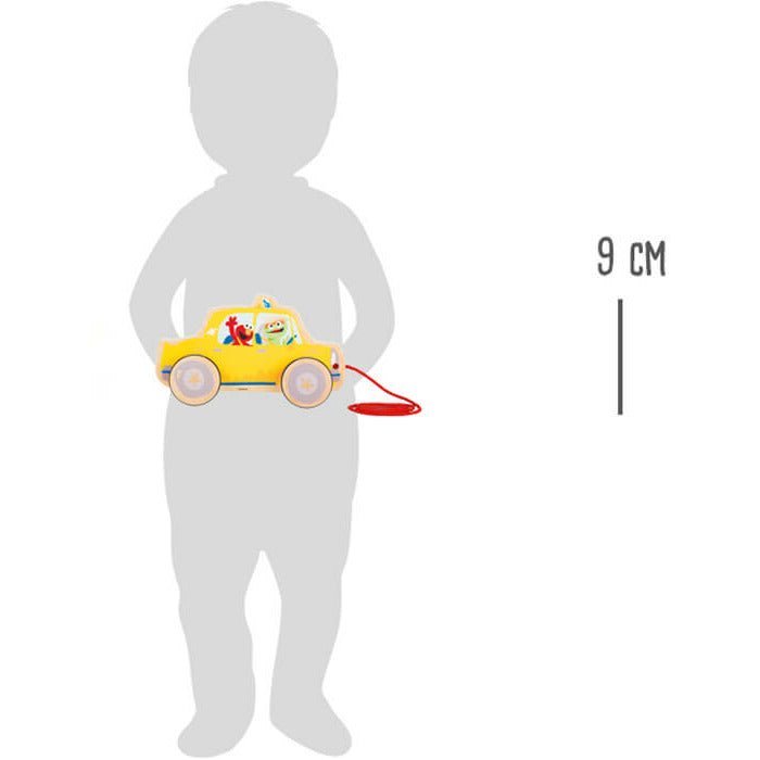 Sesamstrasse Zieh Auto Taxi Holzspielzeug Kinderspielzeug ab 1 Legler - Spielzeug - Sonderposten