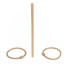 Ringwurf - Spiel, inklusive 1 Holzstange und 4 Ringen, in Geschenkverpackung ab 3 Jahren - Spielzeug - Sonderposten