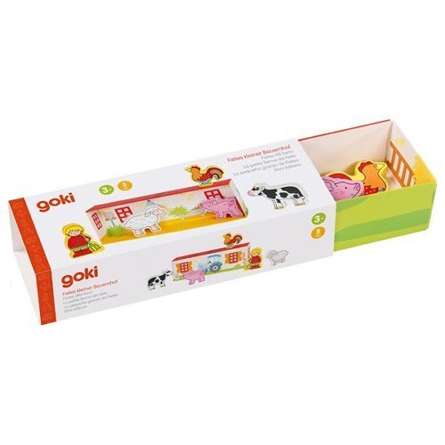 Goki 53799 Fietes Kleiner Bauernhof Holztiere Holzspielzeug - Spielzeug - Sonderposten