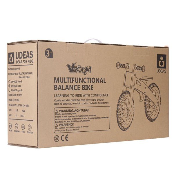 Holz Laufrad Rosa Lauflernrad verstellbar Kinder ab 3 Jahren - Spielzeug - Sonderposten