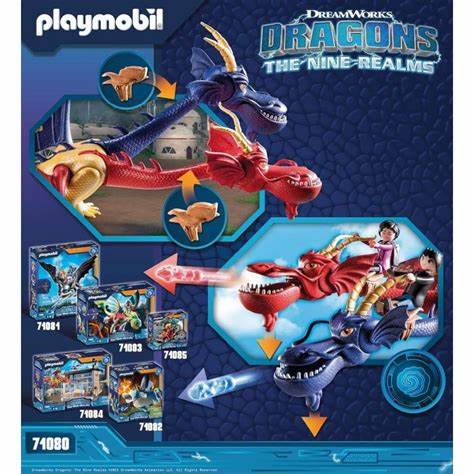 PLAYMOBIL Dragons: The Nine Realms – Wu & Wei mit Jun (71080) ab 4 Jahren - Spielzeug - Sonderposten