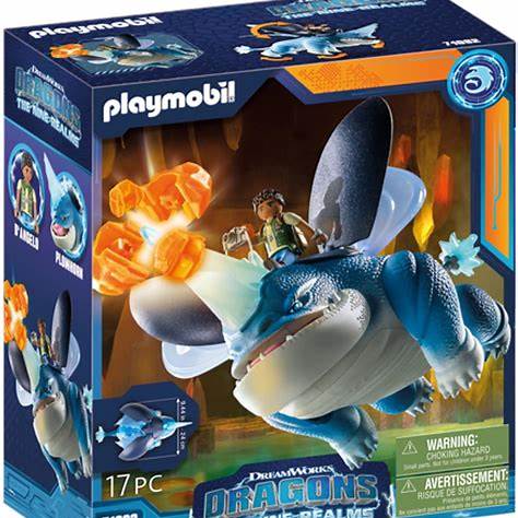PLAYMOBIL Dragons: The Nine Realms – Plowhorn & D'Angelo (71082) ab 4 Jahren - Spielzeug - Sonderposten