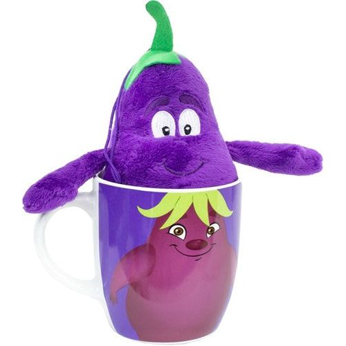 GOODNESS GANG TASSE + PLÜSCH TIER AUBERGINE 11X9,5X19CM Sammelfiguren - Spielzeug - Sonderposten