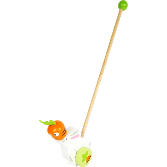 Schiebe Osterhase Hase mit Dreh Möhre Kinderspielzeug Holzspielzeug small foot Ab 18 Monaten zum Spielen Schiebe Spiel Holz - Spielzeug - Sonderposten
