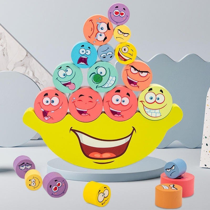 Personalisierbar Balancierwippe Früchte Holz Bunt Holz Montessori - Schaukel Kinder - Balance - Kinderspielzeug - Spielzeug - Sonderposten