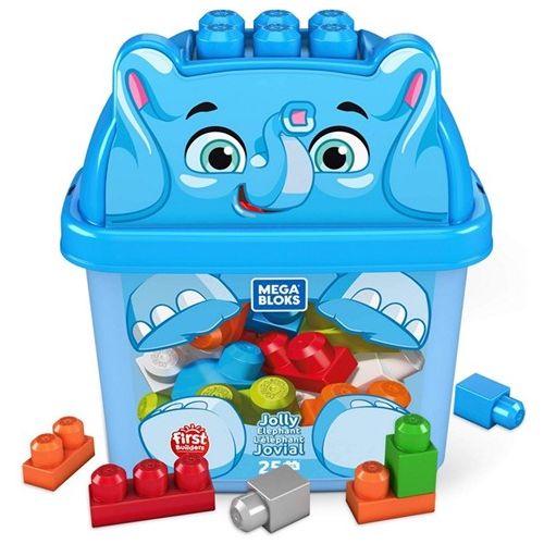 XXL MEGA BLOKS BLAU ERSTE BAUSTEINE 25 TEILIG 25X29CM ab 3 Jahren - Spielzeug - Sonderposten