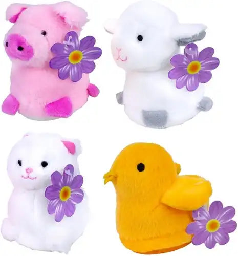 Trötsch Plüsch-Bauernhoftiere mit Ton – 16er Display | Mini Plüschtiere 8 cm