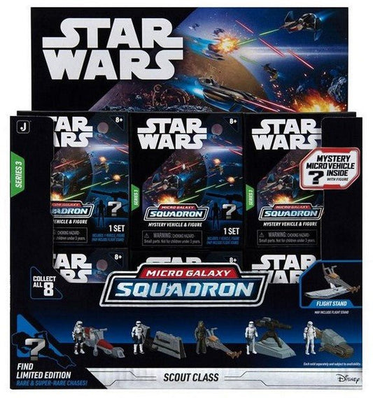 Star Wars Micro Galaxy Serie 3 – Display mit 12 Mystery Packs ab 4 Jahren - Spielzeug - Sonderposten