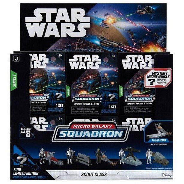 Star Wars Micro Galaxy Serie 3 – Display mit 12 Mystery Packs ab 4 Jahren - Spielzeug - Sonderposten