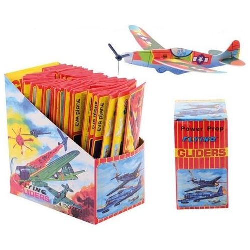 Wirf - Flugzeuge aus EVA – 12 bunte Modelle im Display ab 3 Jahren - Spielzeug - Sonderposten