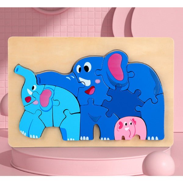 Holzpuzzle - Elefantenfamilie 22,5x1 - Spielzeug - Sonderposten