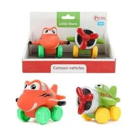 LITTLE STARS Weich - PVC - Flugzeuge Cartoon 2 Stück 10,5x17x11cm ab 18 Monaten. - Spielzeug - Sonderposten