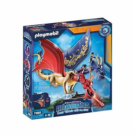 PLAYMOBIL Dragons: The Nine Realms – Wu & Wei mit Jun (71080) ab 4 Jahren - Spielzeug - Sonderposten
