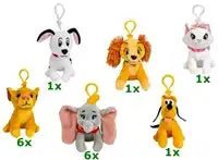 Disney Classics Plüsch - Taschenclip 3D (sortiert im Display) 16 Stück ab 3 Jahren - Spielzeug - Sonderposten