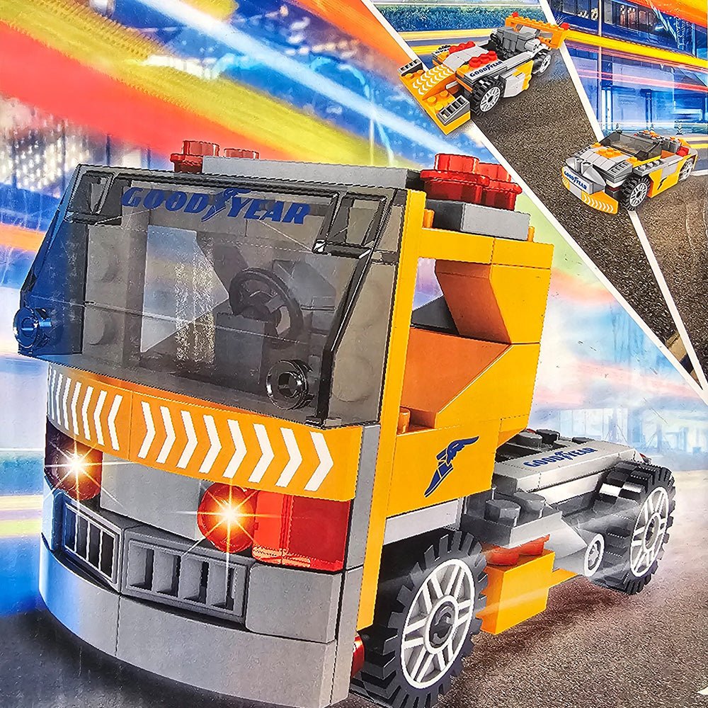 Goodyear – Track Racer 3 - in - 1 Bauset ab 5 Jahren - Spielzeug - Sonderposten