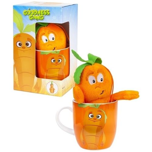 GOODNESS GANG TASSE + PLÜSCH TIER KAROTTE 11X9,5X19CM Sammelfiguren - Spielzeug - Sonderposten