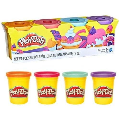 Play - Doh 4er Knetset 112 g – 448 g Gesamt ab 3 Jahren - Spielzeug - Sonderposten