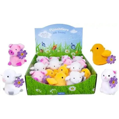 Trötsch Plüsch - Bauernhoftiere mit Ton – 16er Display | Mini Plüschtiere 8 cm - Spielzeug - Sonderposten